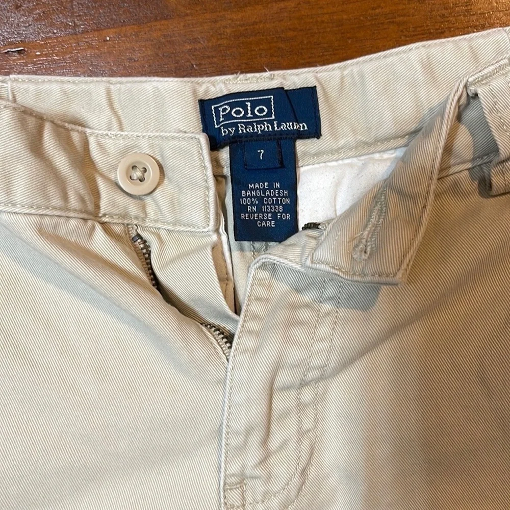 Ralph Lauren Tan Cargo Shorts Casual Style